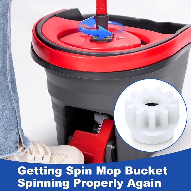 TIDYKITC 2 Pcs Spin Mop Bucket Replacement Gear Compatible with Ocedar Mop Bucket Pedal Only One Way Bearing Repair Parts - Image 5